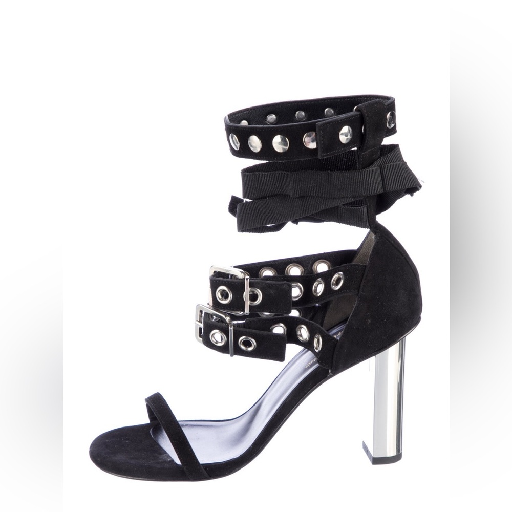 Robert Clergerie x Self-Portrait Suede Gladiator Sandals - Picture 3 of 5
